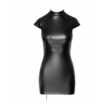 Noir-handmade-Wetlook-mini-dress-with-lace-up-back-Cyprus-sex-shop