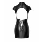 Noir-handmade-Wetlook-mini-dress-with-lace-up-back-Limassol-sex-shop