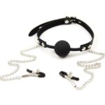 Silicone-Ball-gag-with-chained-nipple-clamps-bdsm-accessory-LOVESHOP