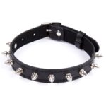 adjustable-leather-neck-collar-choker-with-metal-spikes-Naughty-Toys