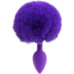 naughty-toys-purple-silicone-bunny-tail-butt-plug-small-sex-shop-Paphos