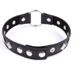 one-size-adjustable-black-faux-leather-studded-neck-collar-LOVESHOP