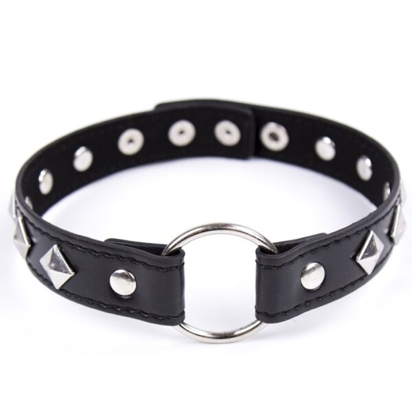 one-size-adjustable-black-faux-leather-studded-neck-collar-sex-shop-Cy