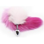 white-with-pink-tip-faux-fur-fox-tail-with-metal-butt-plug-small-sexshop-CY