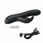 26045-BW-068002-1_Pretty_Love_Dylan_rabbit_vibrator_black_Sex-Shop-Limassol