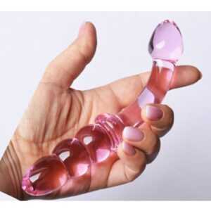 18209-Beaded-Glass-Anal-Slider-Dildo-PINK-18-x-3-cm-sex-shop-Yermasoyia