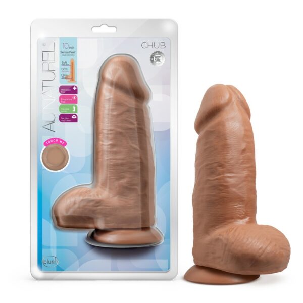 25483-Chub-Au-Naturel-10in-Dildo-w-Balls-Mocha-sex-shop-Limassol