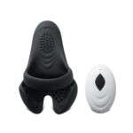 26521-Remote-Control-Black-Color-Silicone-Vibrating-Cock-Ring-with-Balls-Holder-MM-005-sexshop-Limassol