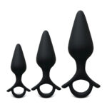 26527-Black-Color-Silicone-Butt-Plug-Set-with-Ring-BY17-247-sexshop-Lemesos