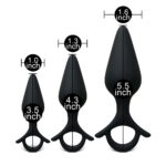 26527-Black-Color-Silicone-Butt-Plug-Set-with-Ring-BY17-247-sexshop-Limassol