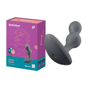 16193-Satisfyer-Deep-Diver-App-control-Grey-Black-vibrator-sexshop-Lemesos