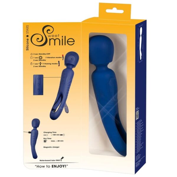 54053000000-sweet-smile-2in1-wand-with-flicking-tongue-sex-shop-Kibris 54053000000-sweet-smile-2in1-wand-with-flicking-tongue-sex-shop-Kibris