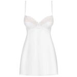11153-Obsessive-Glossy-White-Chemise-with-Thong-loveshop-Larnaca