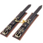 11287-brown-leather-padded-wrist-cuffs-with-golden-chain-Love-Shop-Limassol