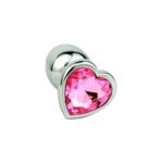 16341-large-heart-base-metal-butt-plug-dark-pink-9-cm-sex-shop-Limassol