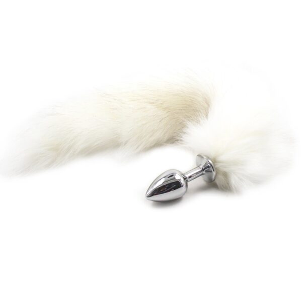 23649-snow-white-fox-tail-with-metal-small-butt-plug-3-cm-sexshop-Paphos