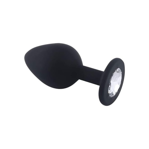 23735-large-black-silicone-butt-plug-with-clear-jewel-sexshop-Limassol