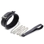 14495-naughty-toys-black-leather-collar-with-metal-leash-Love-Shop-Limassol