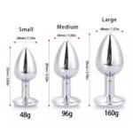 16093-grey-white-tipped-faux-fur-fox-tail-metal-butt-plug-medium-sexshop-Larnaca