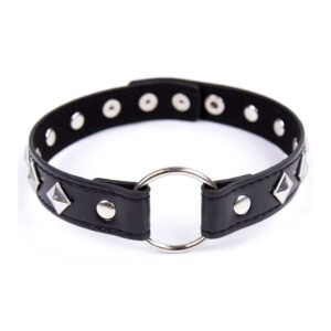 16213-one-size-adjustable-black-faux-leather-studded-neck-collar-Limassol-sexshop