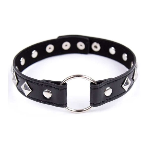 16213-one-size-adjustable-black-faux-leather-studded-neck-collar-Limassol-sexshop