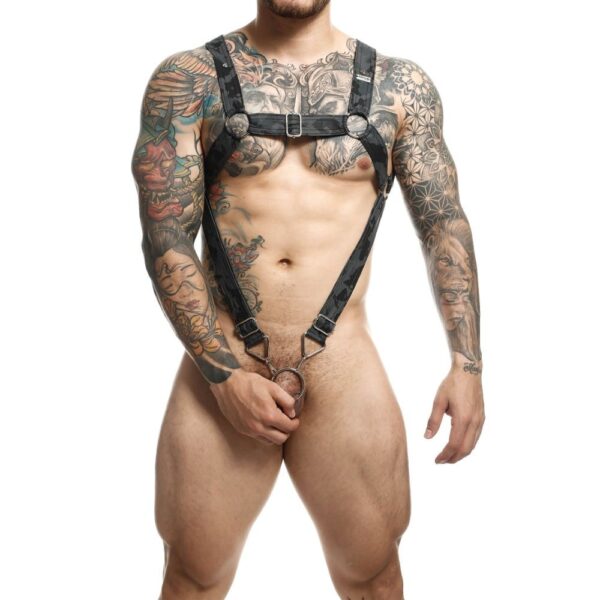 22885-dngeon-cross-cockring-harness-o-s-grey-Larnaka-sex-shop-2
