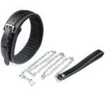 22955-naughty-toys-black-leather-collar-with-gems-and-metal-leash-Limassol-Love-Shop-2