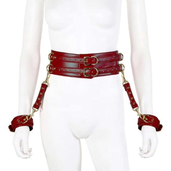 23041-naughty-toys-wine-red-gold-leather-corset-cuffs-restraints-2pcs-set-sexshop-Larnaka