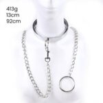 23053-steel-neck-collar-with-chain-leash-medium-size-Love-Shop-Limassol