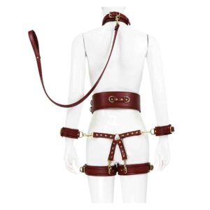 23727-premium-fetish-collection-complete-6-piece-set-wine-red-gold-loveshop-Paphos