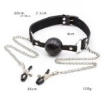 23747-ball-gag-4-cm-with-chained-nipple-clamps-sexshop-Ayia-Napa