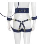 23775-naughty-toys-tibet-blue-leather-corset-cuffs-hog-tie-restraints-4pcs-set-sexshop-Omonias