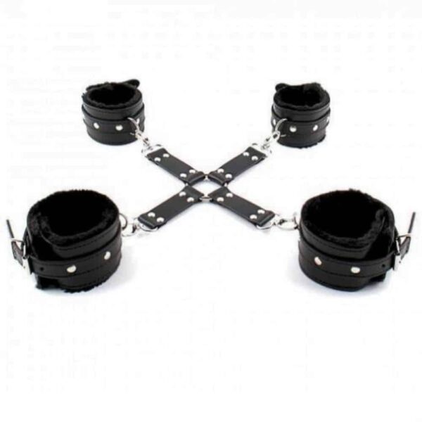 25267-naughty-toys-fur-wrist-ankle-cuffs-with-hog-tie-sex-shop-Larnaca