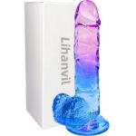 EK-SL002-M-toybox-realistic-cock-and-balls-dildo-blue-purple-gradient-color-sex-toy