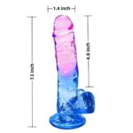 EK-SL002-M-toybox-realistic-cock-and-balls-dildo-blue-purple-gradient-sex-shop-nicosia