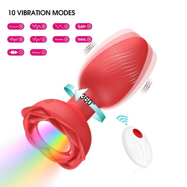 GS460-1-toyboy-rotating-remote-controlled-vibrating-rose-anal-plug-sex-toy GS460-1-toyboy-rotating-remote-controlled-vibrating-rose-anal-plug-sex-toy