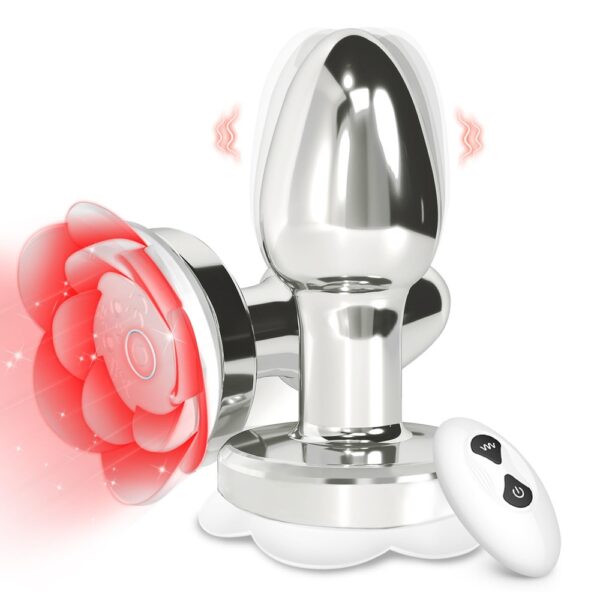 toyboy-remote-controlled-vibrating-rose-metal-anal-plug-illuminated-light-up-base
