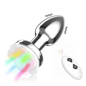 toyboy-remote-controlled-vibrating-rose-metal-anal-plug-sex-shop-cyprus
