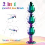 26753-iridescent-metal-anal-tribal-bead-plug-with-gem-sex-shop-limassol