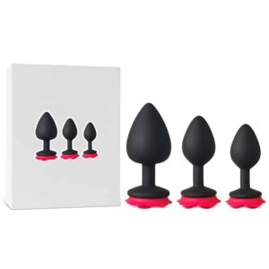 EK-BY17-101-toybox-black-3-piece-butt-plug-set-with-red-rose-flower-sex-shop-paphos