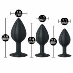 EK-LS-GJ-87-toybox-black-3-piece-butt-plug-set-with-red-diamond-sex-shop-limassol