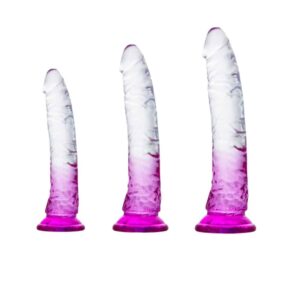 EK-QS-D016Z-toybox-clear-Purple-tpe-3-piece-dildo-set-with-suction-loveshop