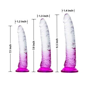 EK-QS-D016Z-toybox-clear-Purple-tpe-3-piece-dildo-set-with-suction-sexshopcy