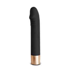 EK-XL073-toybox-black-and-gold-silicone-rechargeable-dildo-vibrator-for-anal-stimulation