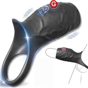 EKXL092-toybox-black-penis-open-end-vibe-sleeve-cock-sheath