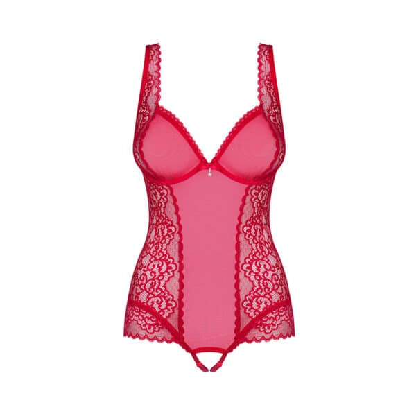11211-Obsessive-Rougebelle-Crotchless-Teddy-Red-LingerieCy-1