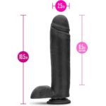12617-au-naturel-bold-huge-10.5-inch-dildo-Black-with-suction-base