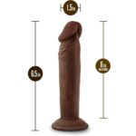 19315-dr-skin-plus-posable-dildo-chocolate-16.5-x-3.8-cm-strap-on-compatible