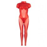 Cottelli-Red-Wetlook-Catsuit-with-Zip-Openings-48595