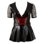 Plus-Size-Wetlook-Dress-with-Lace-Insert-77287